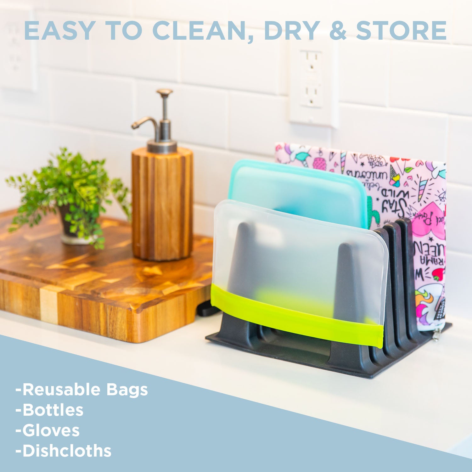 Drying rack for reusable bags best sale